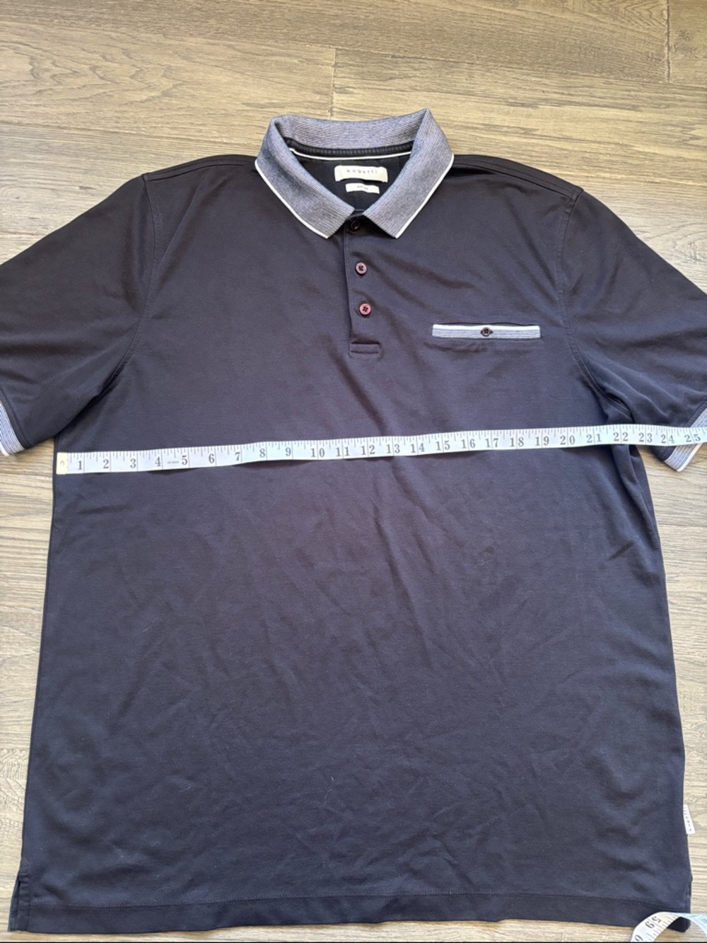 Bugatti | Black Polo with Contrast Gray Trim Non Iron XXL - Picture 8 of 12